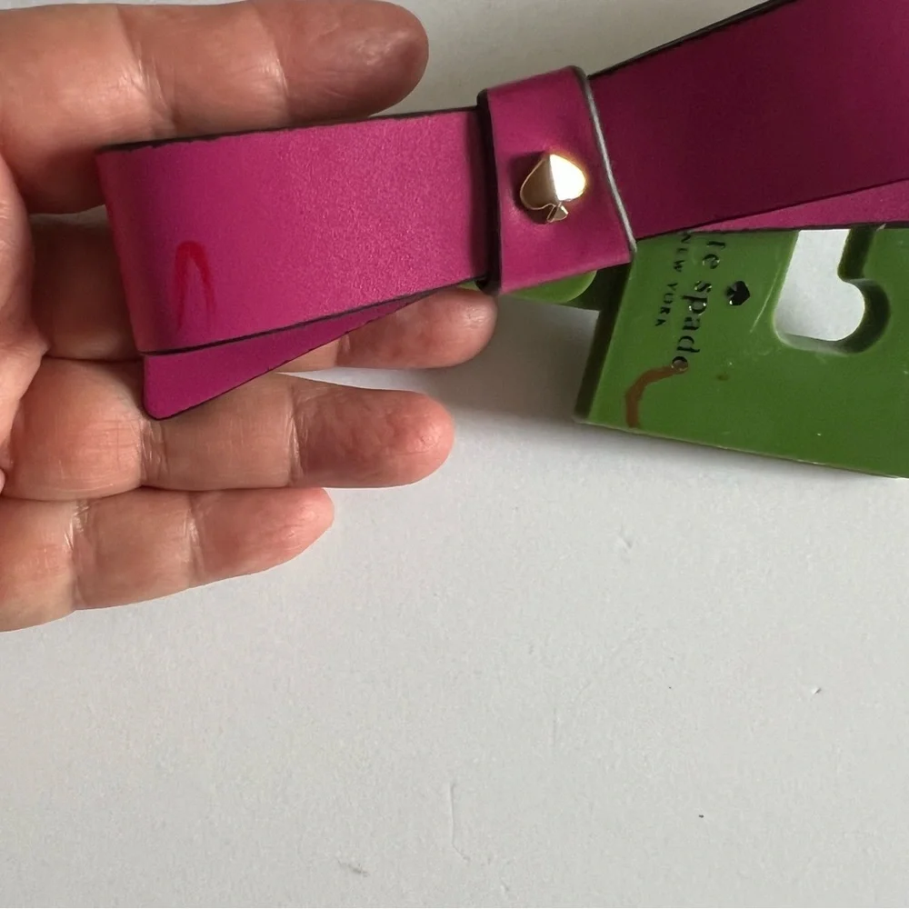 KATE SPADE BOW FRONT BELT PINK MEDIUM NWT